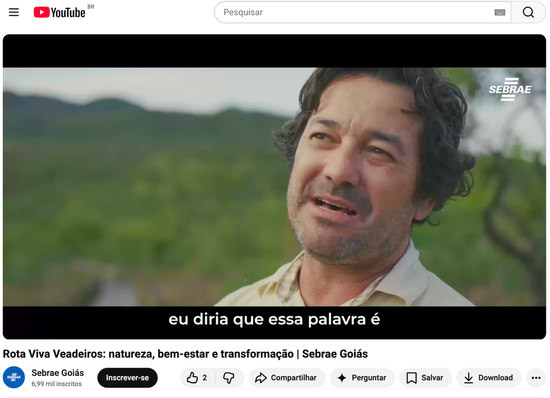 YouTube — Rota Viva Veadeiros
